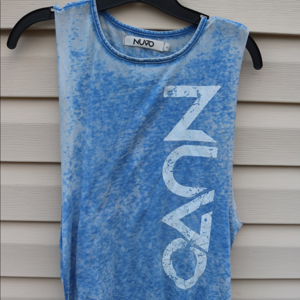 Blue NUVO muscle tees